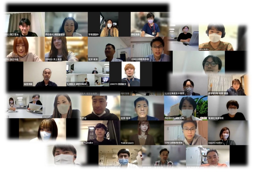 オンラインMeetingの様子（令和4年10月13日、11月14日、12月9日）