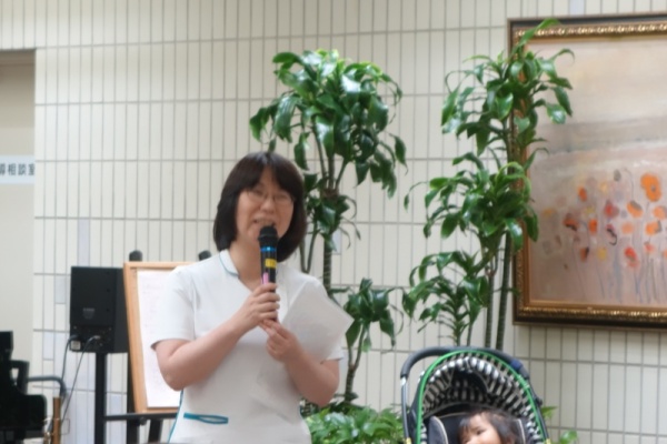 患者サービス向上委員会工藤委員（看護部副部長）による開会の挨拶