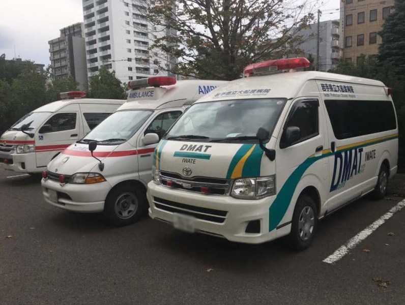 札幌医療圏活動拠点本部の様子（東北DMAT派遣）