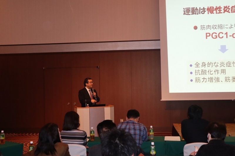 講演の様子（講師：札幌医科大学医学部整形外科学講座　山下敏彦教授）