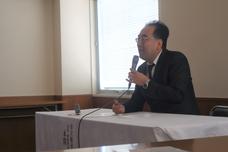 座長　市立根室病院 内科 診療部長 本間賢太 医師