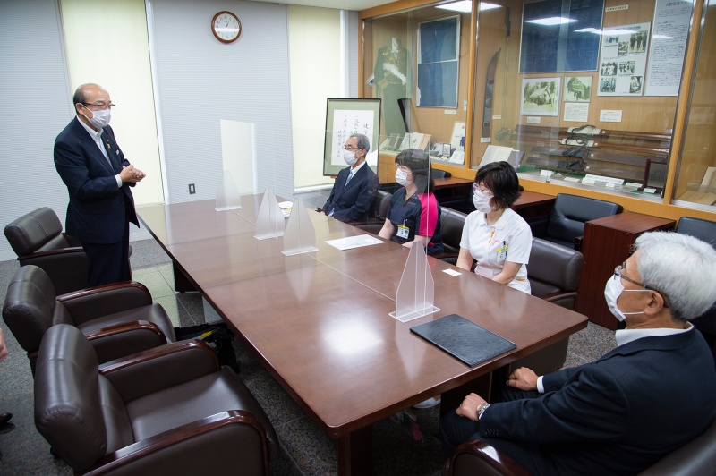 大地みらい信金　遠藤理事長様からご寄附にあたってのご挨拶