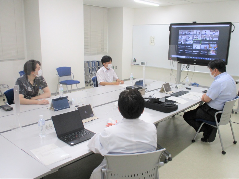 札幌医科大学医学部ステークホルダー懇談会（リモート会場）の様子
