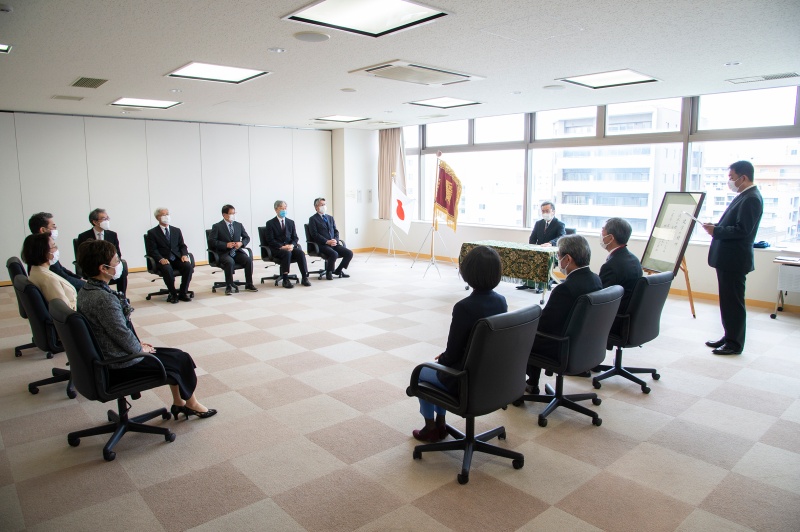 名誉教授称号授与式の様子