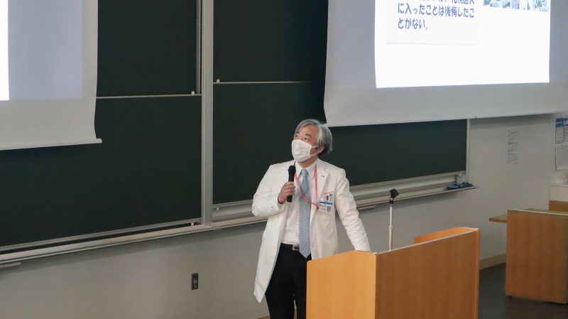医学部長による模擬講義「命を育む医療」