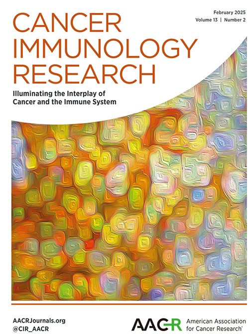 Cancer Immunology Researchに掲載(2025年2月3日公開)の表紙