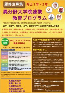 異分野大学院連携ポスター