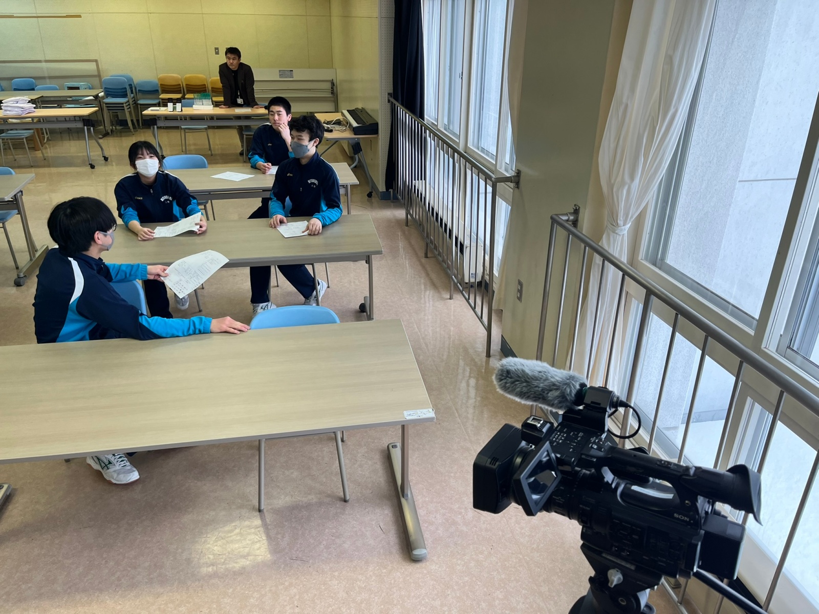 中高生ニュース撮影